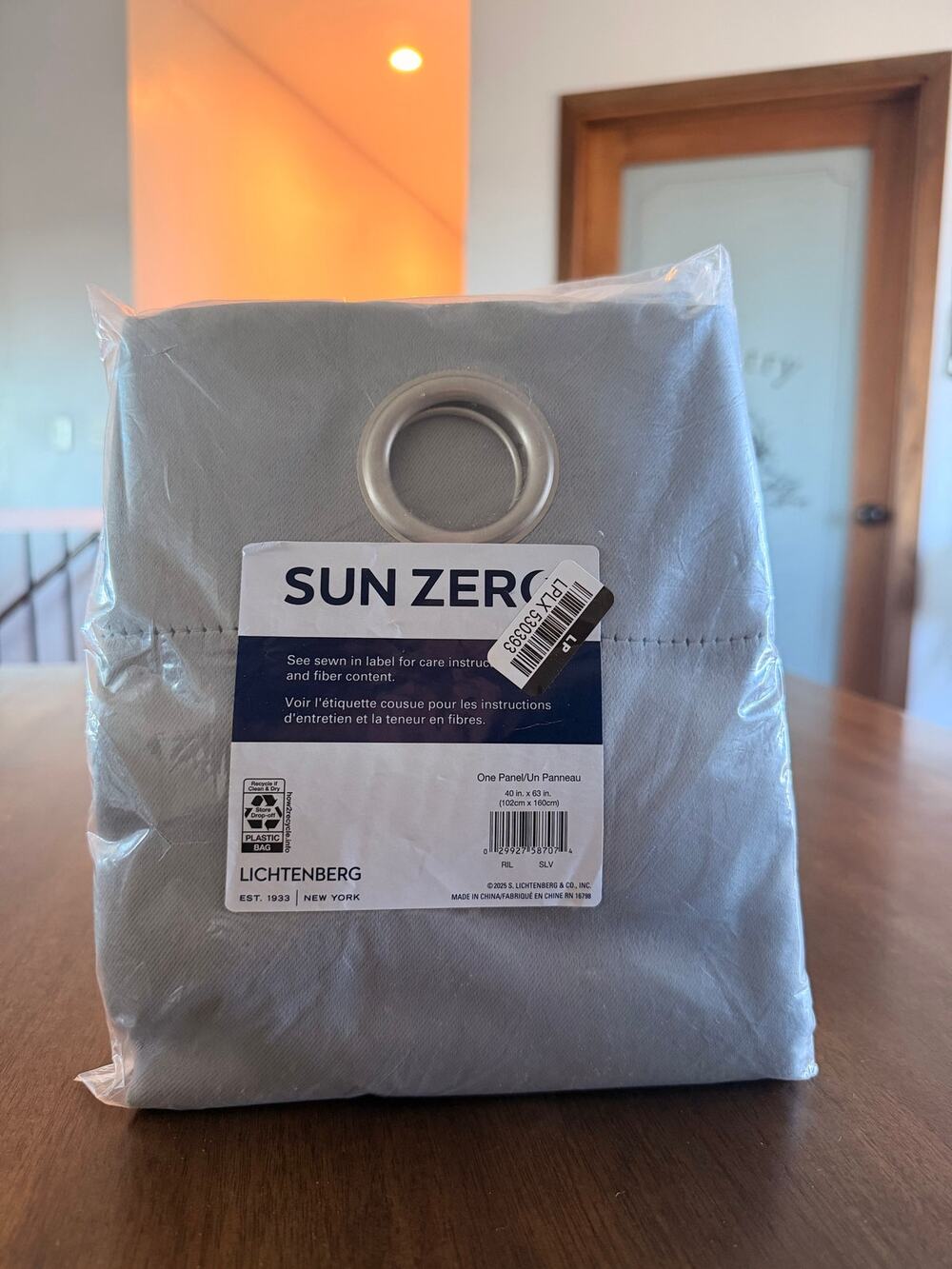 Sun Zero Blackout Curtains Grey